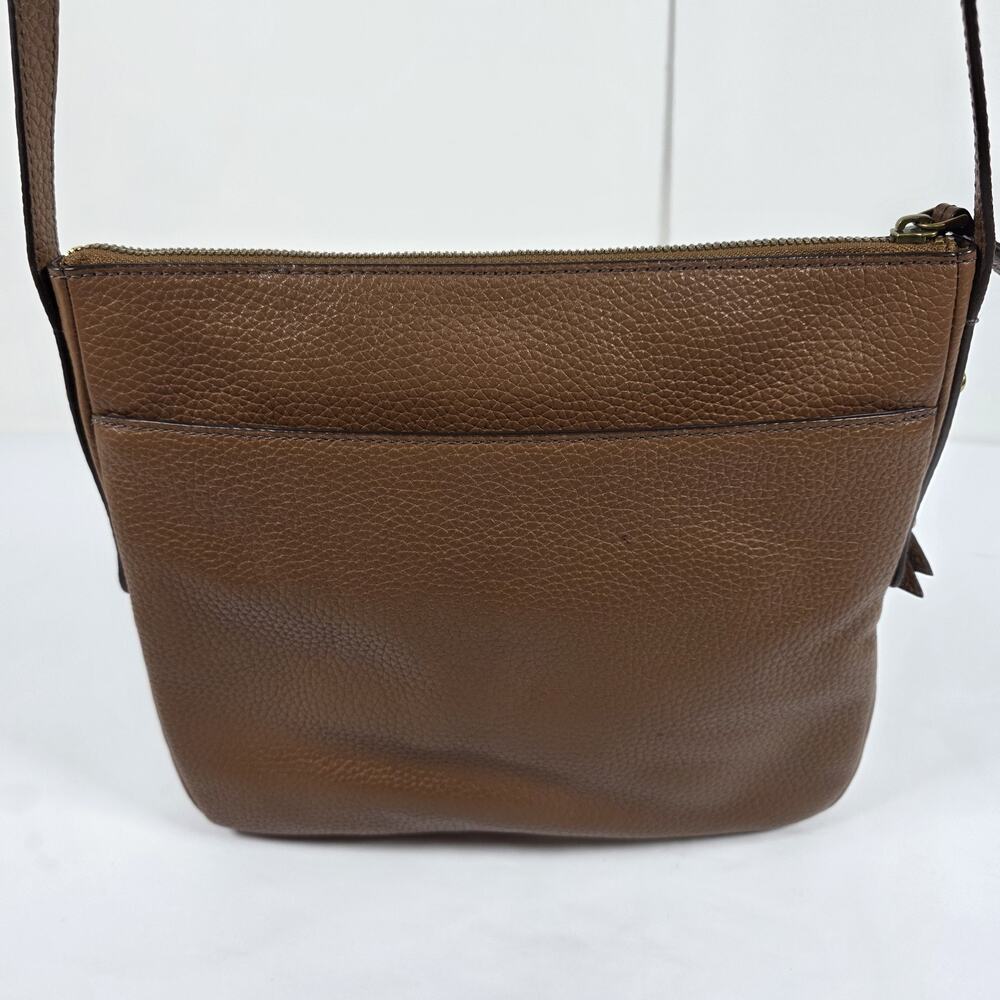 Fossil Gemma Brown Pebbled Leather Crossbody Purse Shoulder Bag Adjustable - Picture 8 of 15